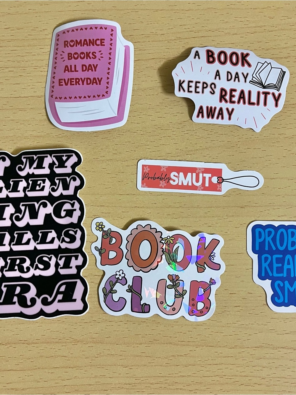 Aesthetic Pink Book-Loving Theme Romance Love Book Club Lover Reading Stickers